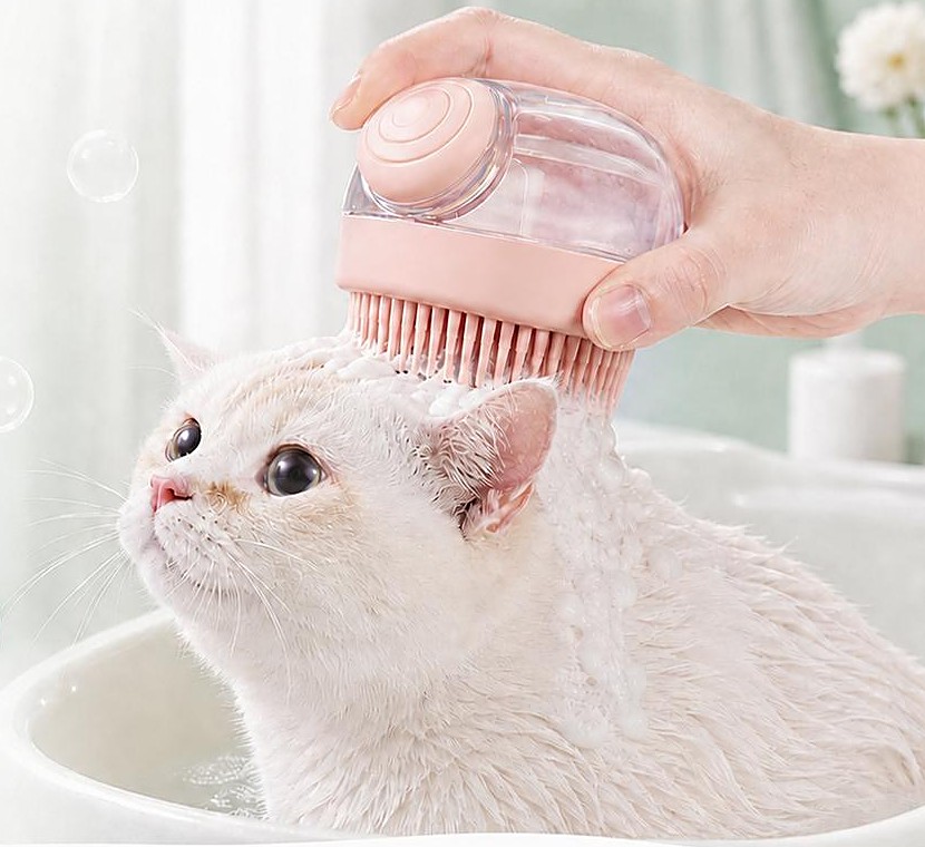 Grooming and care — silicone bathing brush